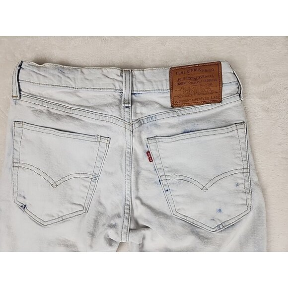 Levi's Premium Skinny Taper Jeans Mens Size 30x30 White Denim Measures 28x27 - Picture 6 of 16